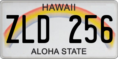 HI license plate ZLD256