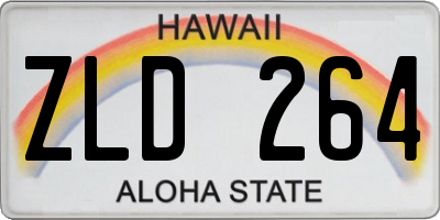 HI license plate ZLD264
