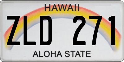 HI license plate ZLD271