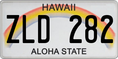HI license plate ZLD282