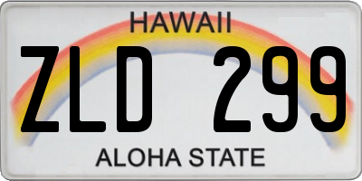 HI license plate ZLD299