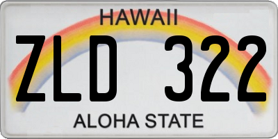 HI license plate ZLD322