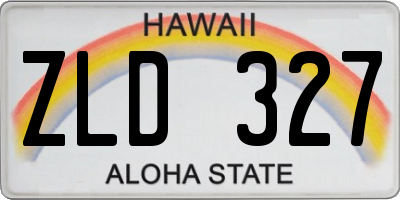 HI license plate ZLD327