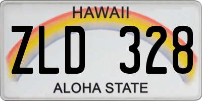 HI license plate ZLD328