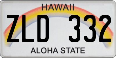 HI license plate ZLD332