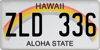 HI license plate ZLD336