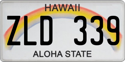 HI license plate ZLD339