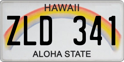 HI license plate ZLD341