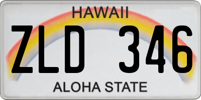 HI license plate ZLD346