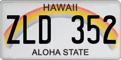 HI license plate ZLD352