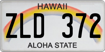 HI license plate ZLD372