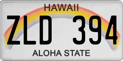 HI license plate ZLD394