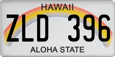 HI license plate ZLD396