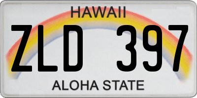 HI license plate ZLD397
