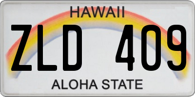 HI license plate ZLD409