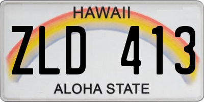 HI license plate ZLD413