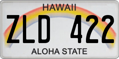 HI license plate ZLD422