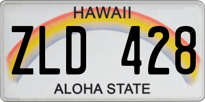 HI license plate ZLD428