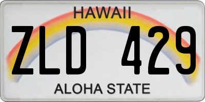 HI license plate ZLD429