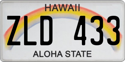 HI license plate ZLD433