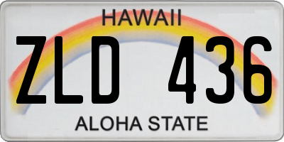 HI license plate ZLD436
