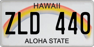 HI license plate ZLD440