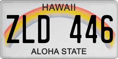 HI license plate ZLD446