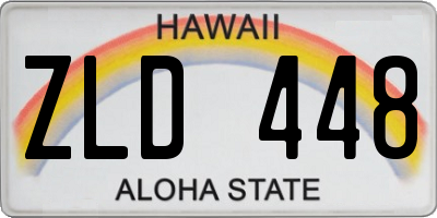HI license plate ZLD448