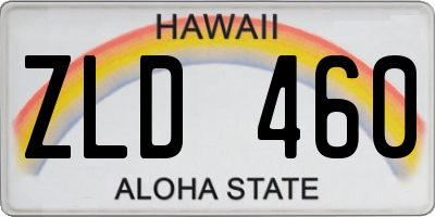 HI license plate ZLD460