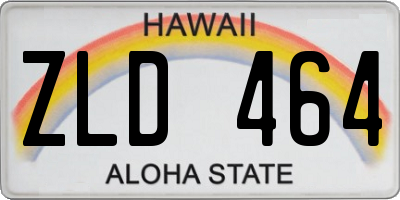 HI license plate ZLD464