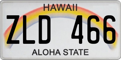 HI license plate ZLD466
