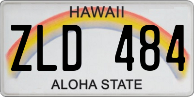 HI license plate ZLD484