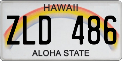 HI license plate ZLD486