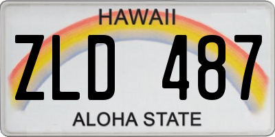 HI license plate ZLD487
