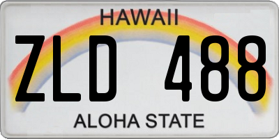 HI license plate ZLD488