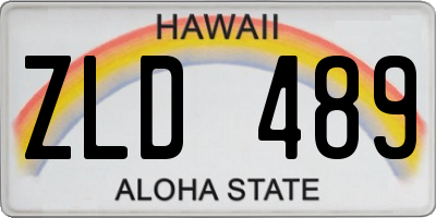 HI license plate ZLD489