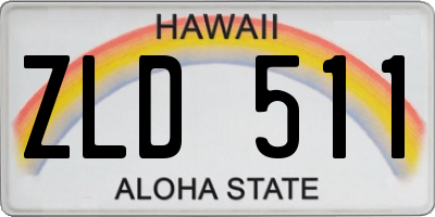 HI license plate ZLD511