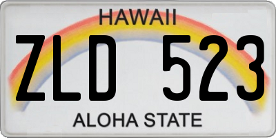 HI license plate ZLD523