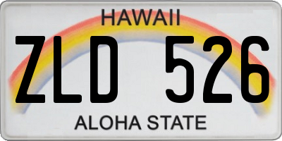 HI license plate ZLD526