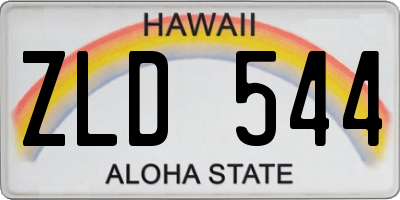 HI license plate ZLD544