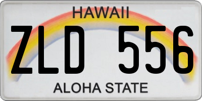 HI license plate ZLD556