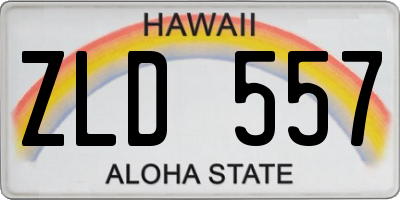 HI license plate ZLD557