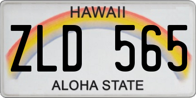 HI license plate ZLD565