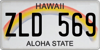 HI license plate ZLD569