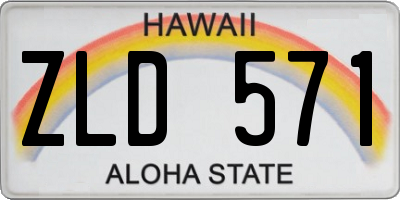 HI license plate ZLD571