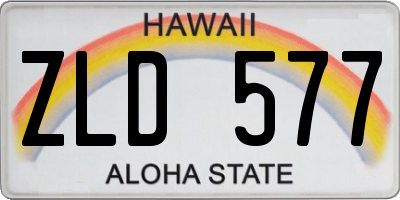 HI license plate ZLD577