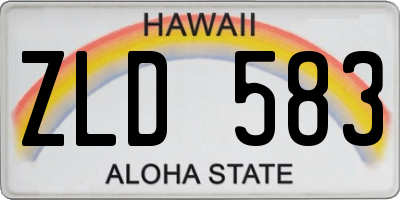 HI license plate ZLD583