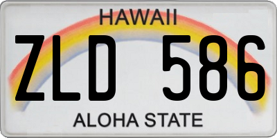 HI license plate ZLD586
