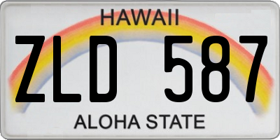 HI license plate ZLD587