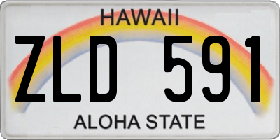 HI license plate ZLD591